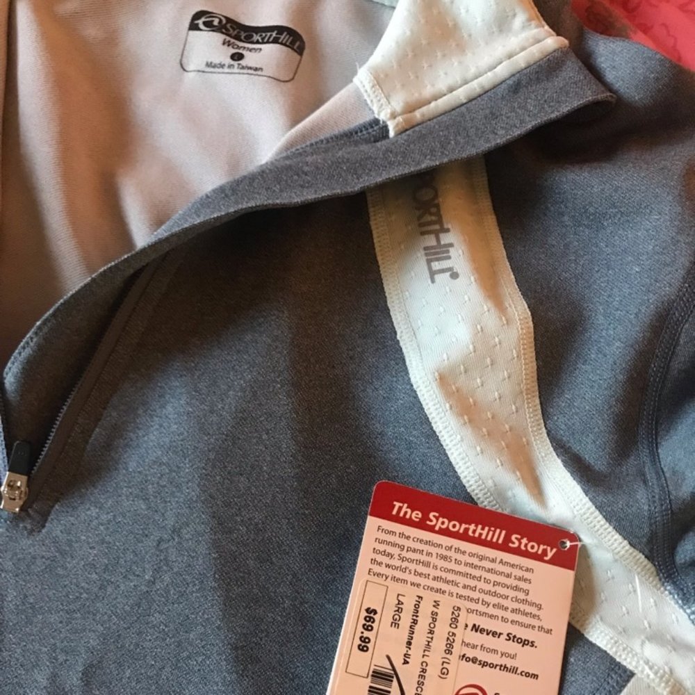 SportHill shirt, Large, blue gray, light torquoise